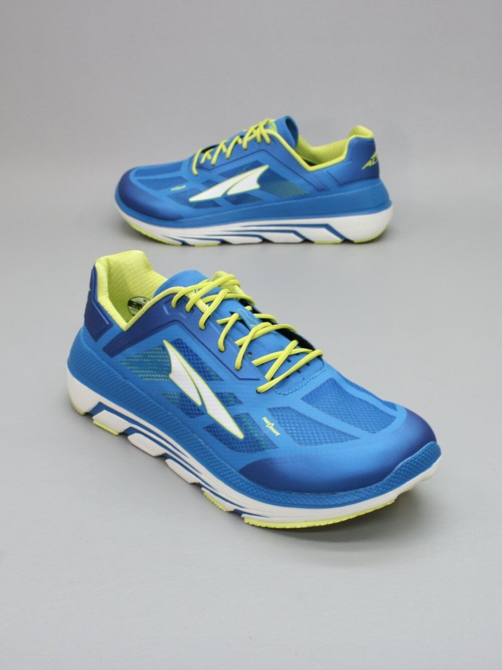 Altra Men's 11.5 Duo Blue Yellow Road Running Zero Drop Shoes Sneakers AFM1838F